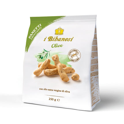 I BIBANESI - OLIVE Chunky Breadsticks with Extra Virgin Olive Oil