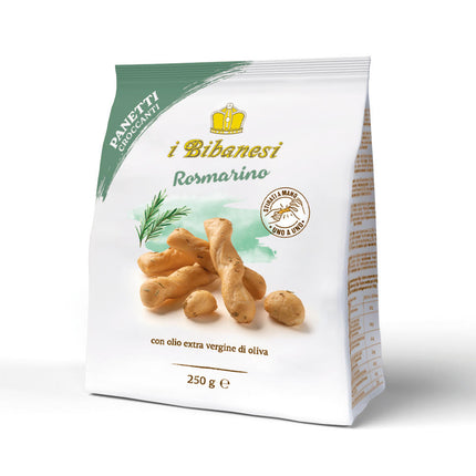I BIBANESI - ROSEMARY Chunky Breadsticks with Extra Virgin Olive Oil