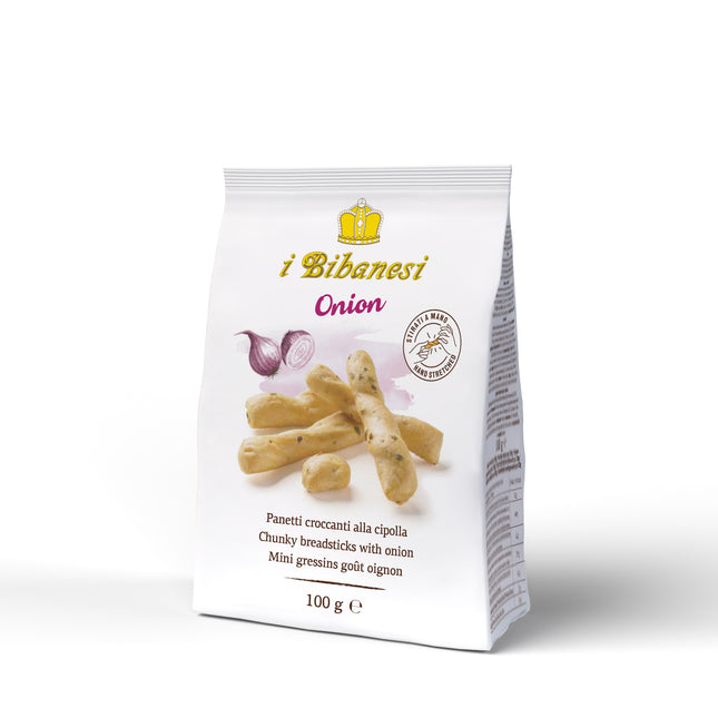I BIBANESI - ONION Chunky Breadsticks with Extra Virgin Olive Oil