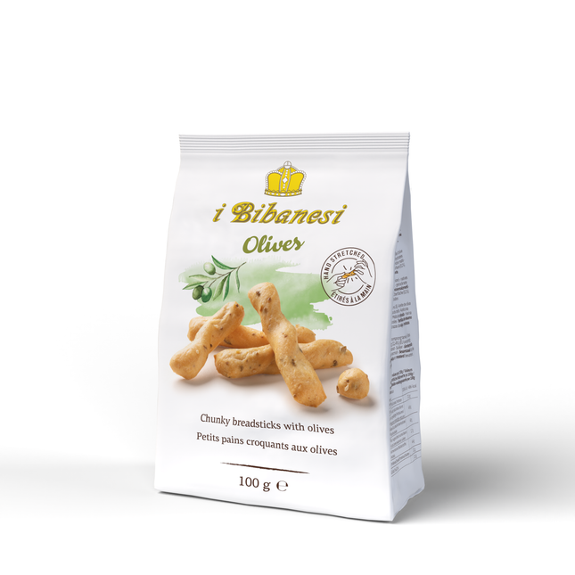 I BIBANESI - OLIVE Chunky Breadsticks with Extra Virgin Olive Oil