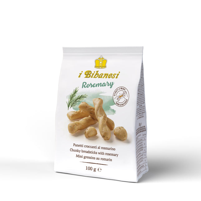 I BIBANESI - ROSEMARY Chunky Breadsticks with Extra Virgin Olive Oil