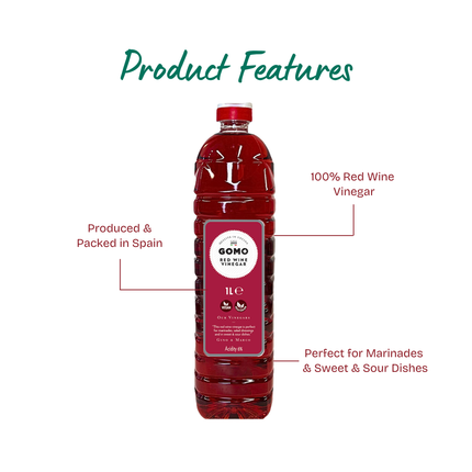 GOMO Red Wine Vinegar PET 1lt