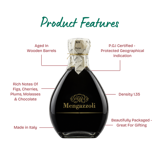 MENGAZZOLI Aged Balsamic Vinegar of Modena PGI (White label) 250ml