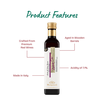 MENGAZZOLI Red Wine Vinegar "Riserva Oro" 250ml