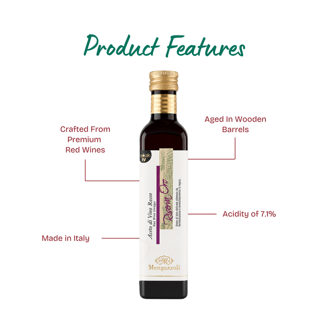 MENGAZZOLI Red Wine Vinegar "Riserva Oro" 250ml