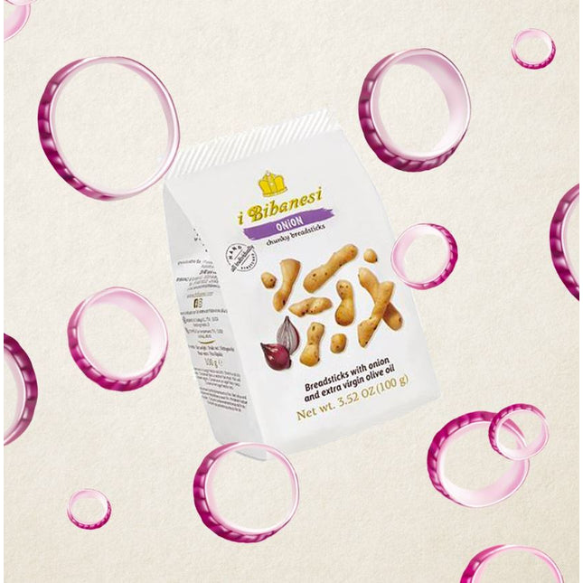 I BIBANESI - ONION Chunky Breadsticks with Extra Virgin Olive Oil