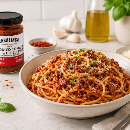 CASALINGA Sun-dried Tomato, Garlic & Chilli Paste in Extra Virgin Olive Oil 135g