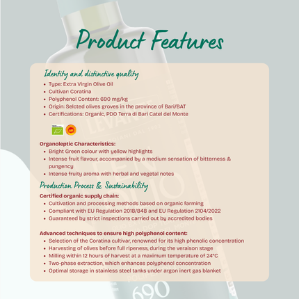 LEVANTE Organic P.D.O. FENOLIO EVO 500ml
