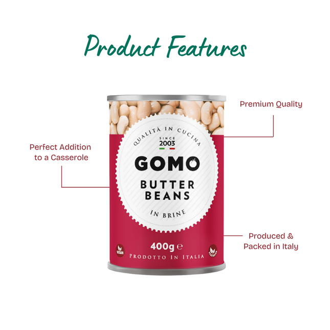 GOMO Butter Beans In Brine 400g