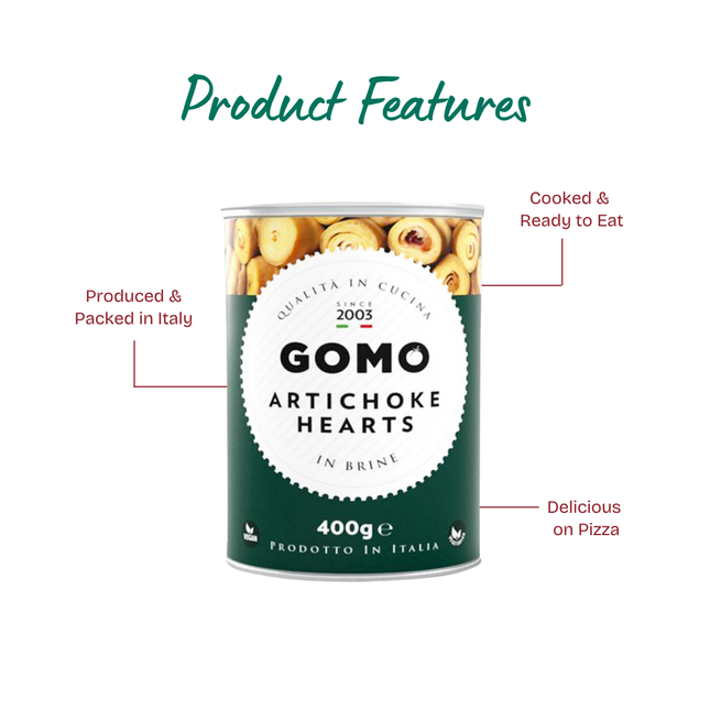 GOMO Artichoke Hearts in Brine 5/7 400g