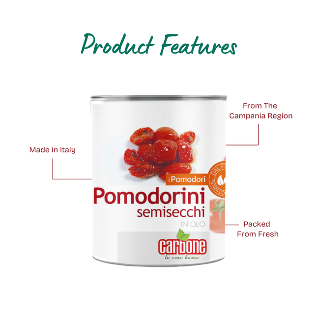 CARBONE Semi-Dried Cherry Tomatoes in Oil 750g