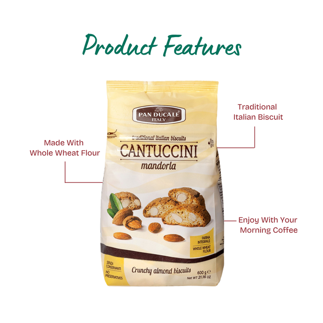 PAN DUCALE Cantuccini Biscuits with Almonds 600g