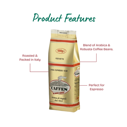 CAFFEN Gold Linea Bar Espresso Beans 1kg