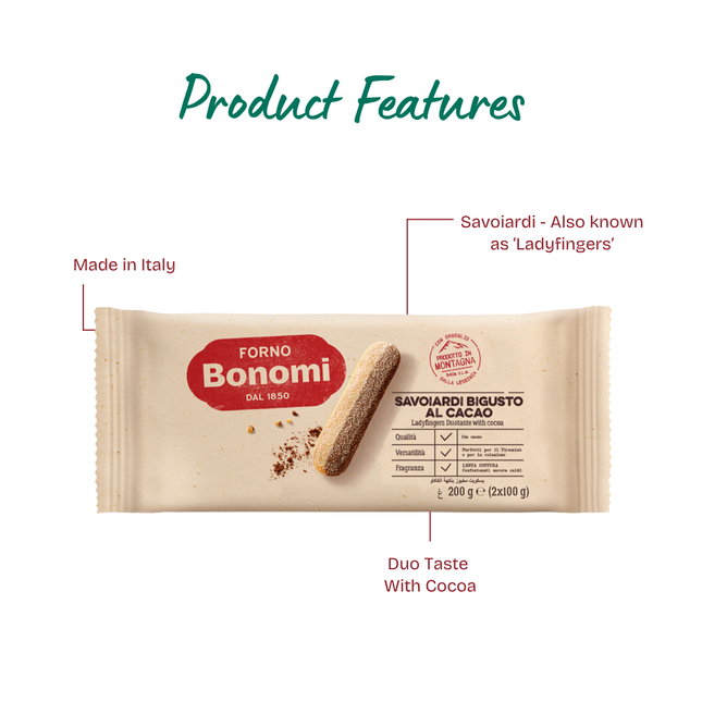BONOMI Duo-Taste Savoiardi (Ladyfingers) 200g