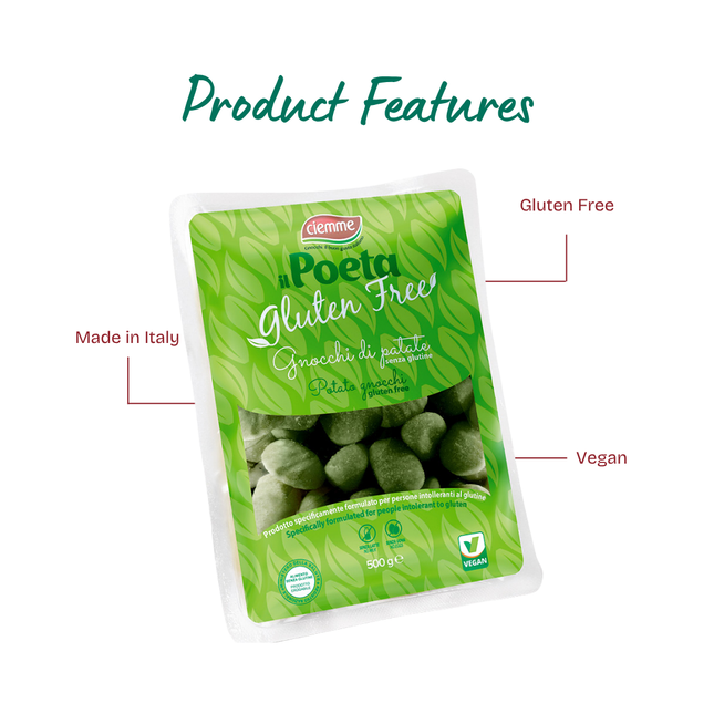 IL POETA Gluten Free Spinach Gnocchi 500g