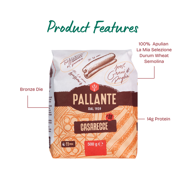 PALLANTE #58 Casarecce Bronze Die 500g