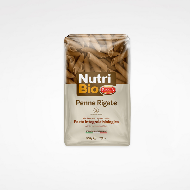 NUTRI BIO Organic Whole Wheat Penne Rigate 500g