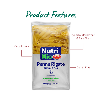 NUTRI MIO Gluten Free Penne Rigate 400g