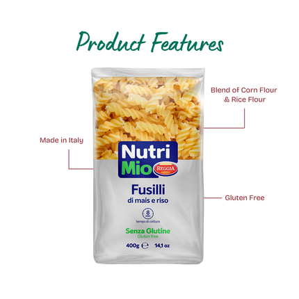 NUTRI MIO Gluten Free Fusilli 400g