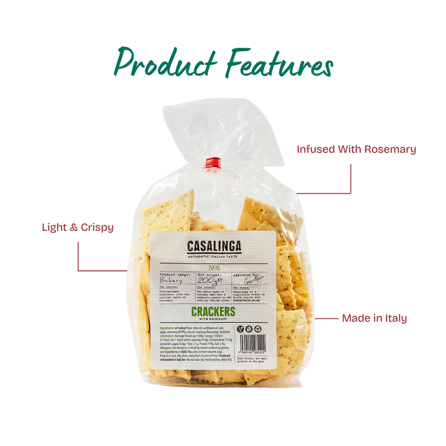 CASALINGA Crackers with Rosemary 200g