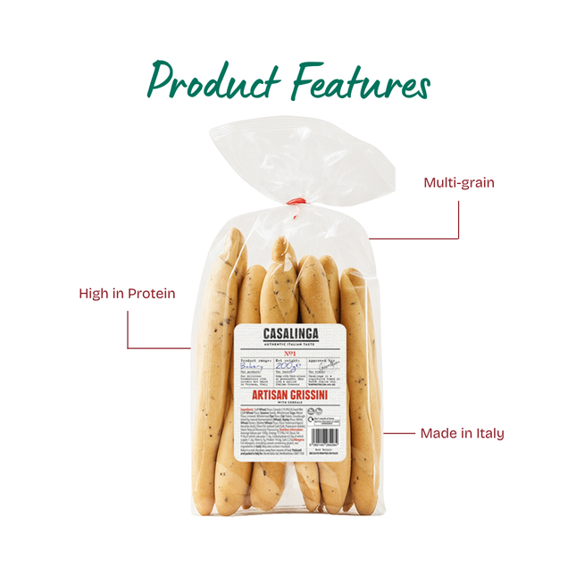 CASALINGA Artisan Grissini Cereals 200g