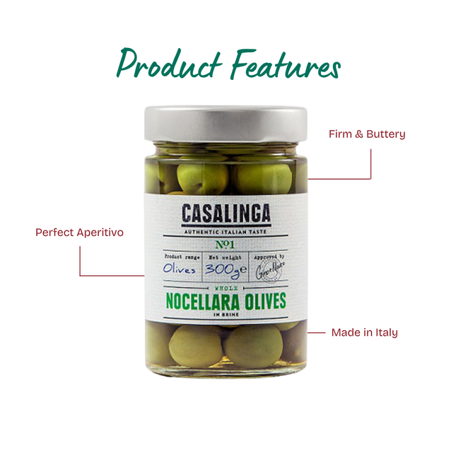 CASALINGA Whole Nocellara Olives 300g