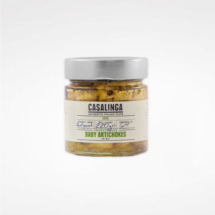 CASALINGA Chargrilled Baby Artichokes in Oil 220g