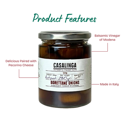 CASALINGA Borettane Onions in Balsamic Vinegar PGI 280g