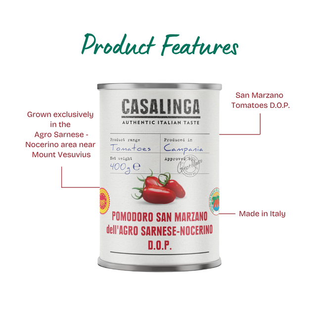 CASALINGA San Marzano Tomatoes D.O.P. 400g