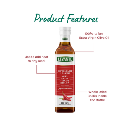 LEVANTE Extra Virgin Olive Oil with Chilli 250ml