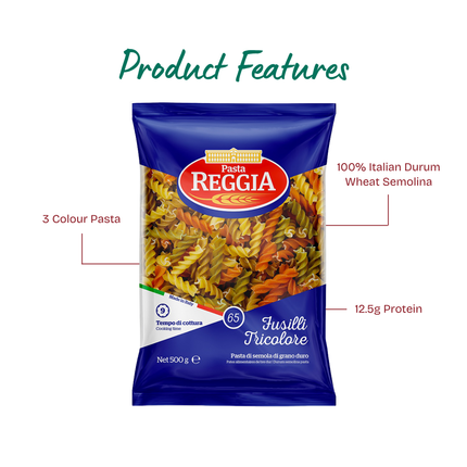 REGGIA #65 Fusilli Tricolore Bronze Die 500g