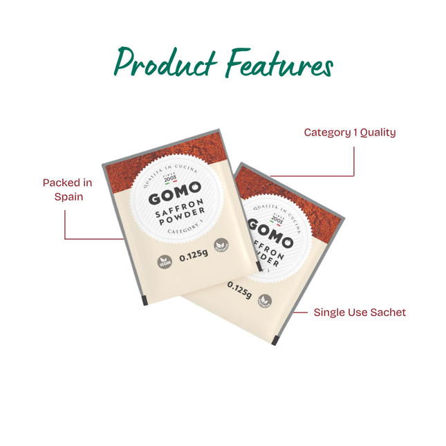 GOMO Saffron Powder ISO1 0.125g (single sachet)