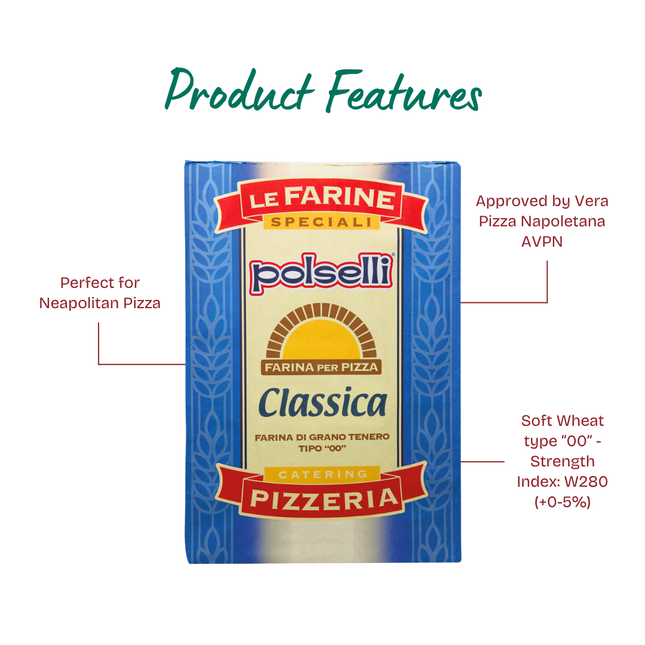 POLSELLI Classic Pizza Flour "Blue" 1kg
